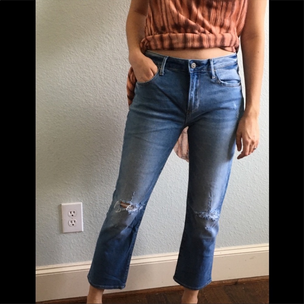 Driftwood Colette Distressed Crop Jeans